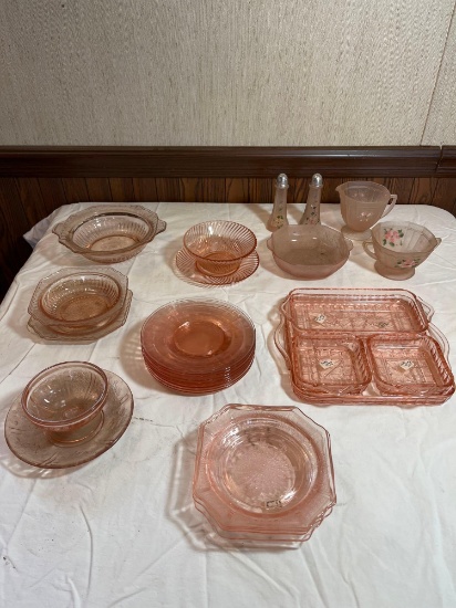 pink depression glass