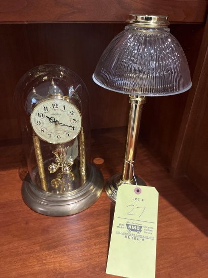 Seth Thomas Quartz clock, candle lamp