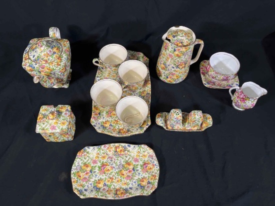 Royal Winton Bedale Floral Tea Set with Royal Standard Creamer and Cup with Saucer