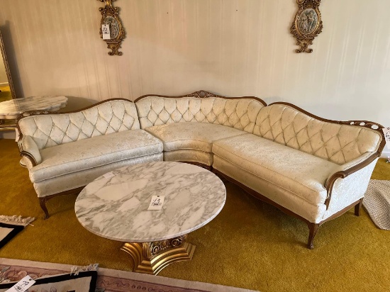 Antique French Provincial Sectional Sofa | Baci Living Room