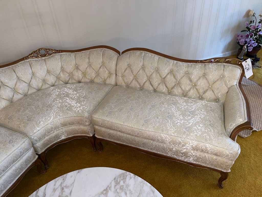 Antique French Provincial Sectional Sofa Baci Living Room