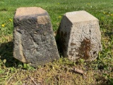 (2) sandstone posts
