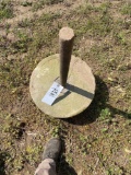 Sandstone grindstone with axle