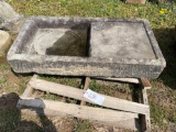 Sandstone sink with drain board