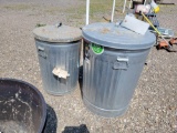 Galvanized trash cans, deer corn, nice scoop