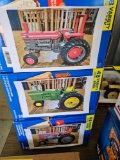 MF 1150, JD 4010, MF 275 toy tractors, bid x 3