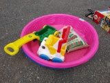 2 kiddie pools, outdoor kids toys, play sand