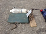 camp stove, booey, small press, grease guns, sad iron base