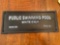 13in x 5.5in Cast Iron White Only sign