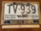 early framed license plate