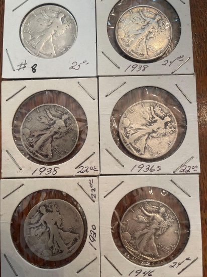(6) silver halves