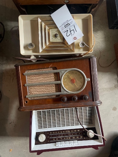 Crosley record player- Bulova and other radios