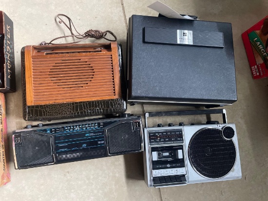 Philco and other radios - Panasonic tape recorder