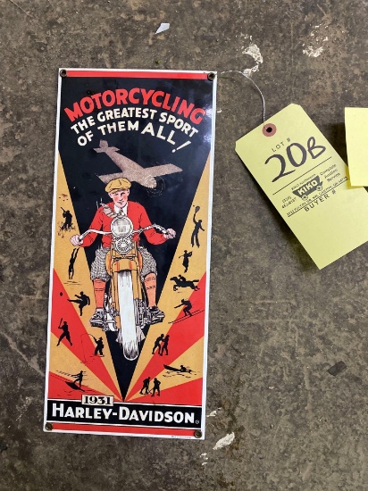 Porcelain Harley-Davidson Sign
