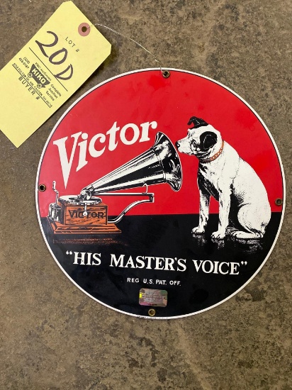 Porcelain Victor Sign