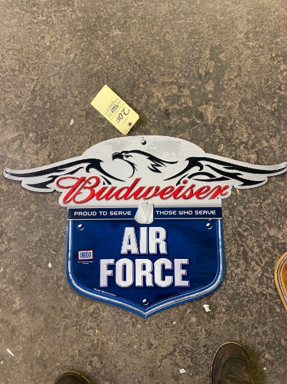 Tin Budweiser Air Force Signs