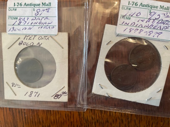 (3) Indian head pennies