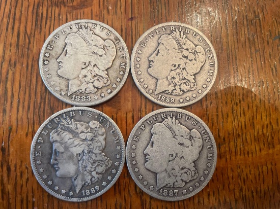 (4) Morgan silver dollars