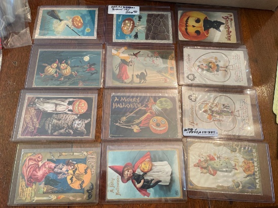 (12) early Halloween post cards