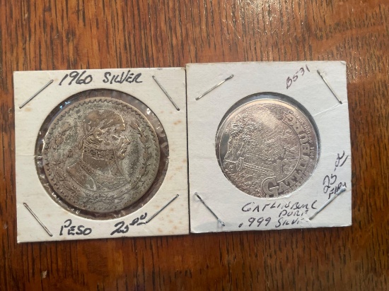1960 silver Peso- Gatlinburg .999 pure silver coin