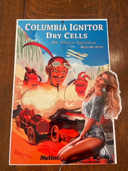 12x8 Columbia porcelain sign