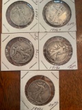 (5) silver halves