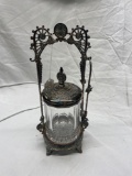 Derby silver co. pickle castor with tongs