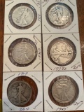 (6) silver halves