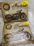 (2) 16x12 metal Indian motorcycle signs