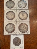 (7) walking liberty silver halves