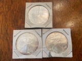 (3) 2010 walking liberty silver dollars