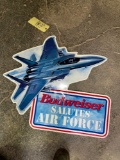 Tin Budweiser Air Force Sign
