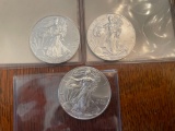 (3) 2015 walking liberty silver halves