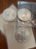 (3) 2015 walking liberty silver dollars
