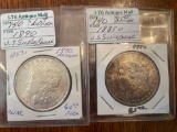 1890 & 1885-o Morgan silver dollars