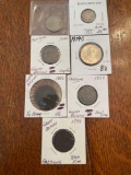 V nickel- Liberty dime- Great Britain coins- 1979-s dollar