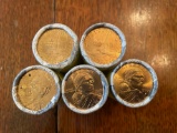 5 rolls $25 each SBA gold 2000-p dollars