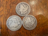 (3) Morgan silver dollars