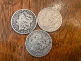 (3) Morgan silver dollars