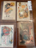 (4) early Halloween post cards