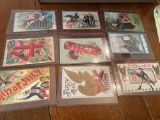17 early patriotic post cards