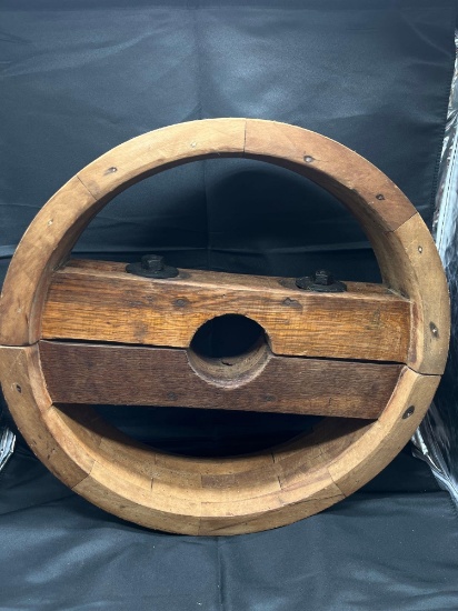 Antique Split Wood Pulley