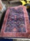 Blue floral area rugs