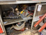 Work steel cabinet with contents