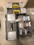 4 tool boxes with hardware