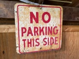 Vintage No Parking This Side Sign