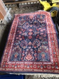 Blue floral area rugs