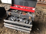Craftsman tool box, sockets and contents