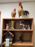 Country Decor, Birdhouse, Rooster and Hen
