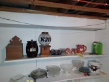 Shelf Contents - Apple Themed Serving Set, Nut Dispenser, Glass Jar, Recipe Box, & more